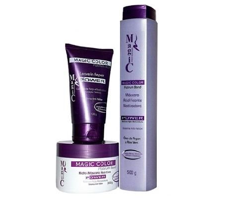 kit magic color power 500 g e leave in 150g
